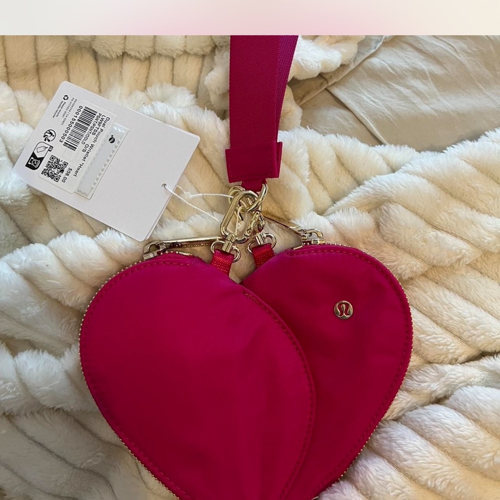 Lululemon Athletica Pink Heart Clutch